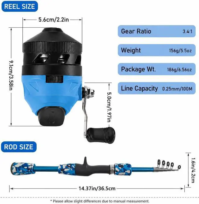 Alt view image 6 of 7 - Catapult Fishing Rod Combo with Spincast Reel & Complete Tackle Kit, Slingshot Casting System, 15-25M Distance for Beginners