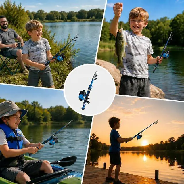 Alt view image 7 of 7 - Catapult Fishing Rod Combo with Spincast Reel & Complete Tackle Kit, Slingshot Casting System, 15-25M Distance for Beginners