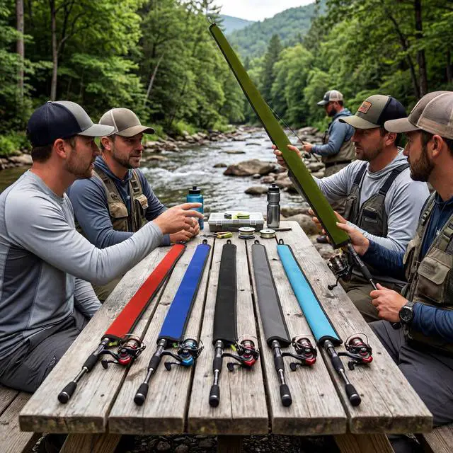 Alt view image 5 of 7 - Neoprene Fishing Rod Sleeves, 2.5MM Thick Tangle-Free Covers, Protective Sock for Spinning Casting Rods, Travel Storage