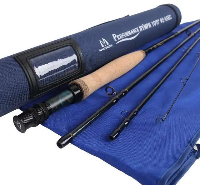 Main image of Maxcatch Performance Nymph Fly Fishing Rod in 2/3/4wt: 10ft/11ft, IM10 Carbon, AAA Cork Handle, Rod Tube and Combo Set Available