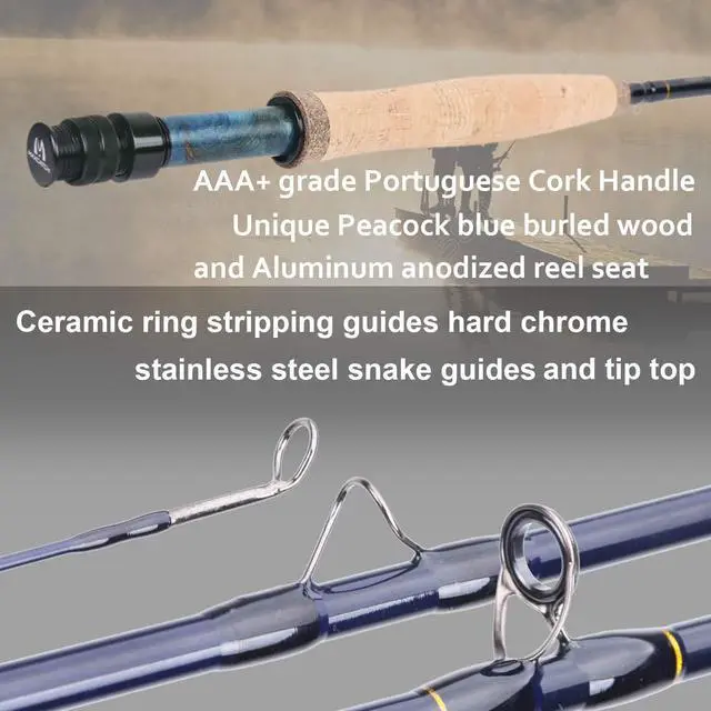Alt view image 3 of 7 - Maxcatch Performance Nymph Fly Fishing Rod in 2/3/4wt: 10ft/11ft, IM10 Carbon, AAA Cork Handle, Rod Tube and Combo Set Available