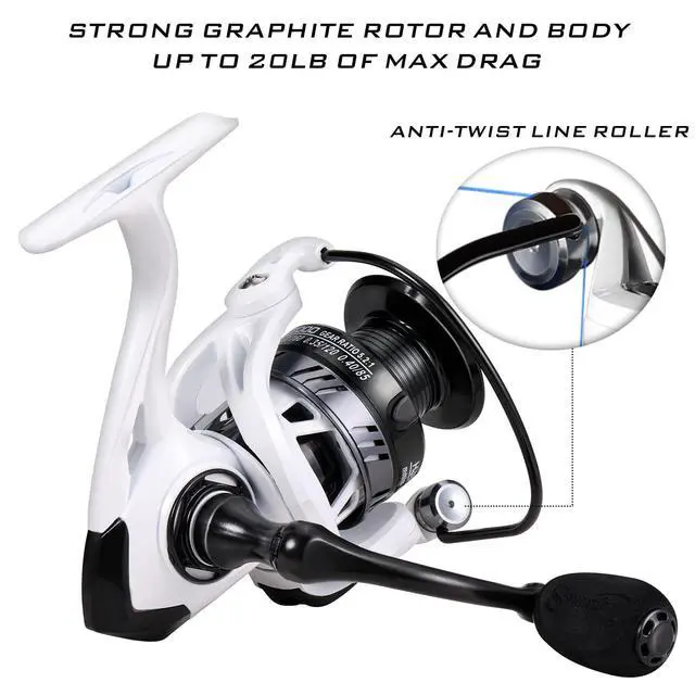 Alt view image 4 of 7 - Spinning Combo, Medium Heavy Fishing Pole and 2000 Spinning Reel Set, Fishing Rod and Reel Commbo for Bass Fishing Tackle