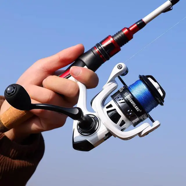 Alt view image 7 of 7 - Spinning Combo, Medium Heavy Fishing Pole and 2000 Spinning Reel Set, Fishing Rod and Reel Commbo for Bass Fishing Tackle