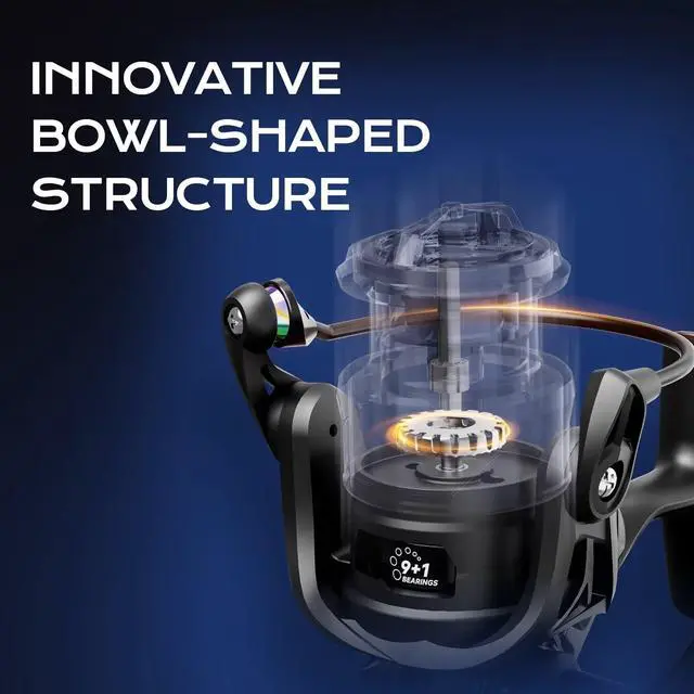 Alt view image 4 of 7 - M1 Pro Saltwater Spinning Reel, Freshwater & Saltwater Fishing Reel, Sealed Water-Resistant Design, Up to 33 lbs Max Drag Power, CNC Aluminum Spool & Handle, 9+1 Stainless Steel Bearings