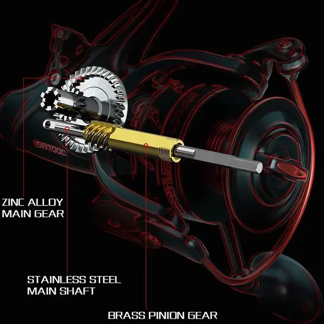 Alt view image 7 of 7 - Carp Spinning Reel Carbon Fiber Drag for Fishing Action Bait Feeder Standard Fishing Reel Runner for Freshwater