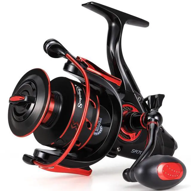 Alt view image 2 of 7 - Carp Spinning Reel Carbon Fiber Drag for Fishing Action Bait Feeder Standard Fishing Reel Runner for Freshwater