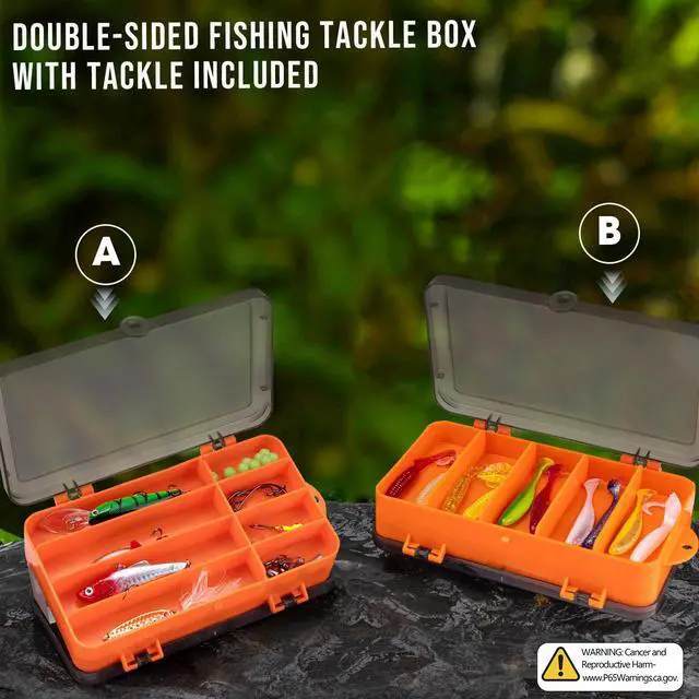 Alt view image 4 of 7 - Fishing Rod and Reel Combo with Backpack, Telescoping Fishing Pole Spinning Reel Kit with Fishing Lures, Pliers and Fish Lip Gripper for Adults