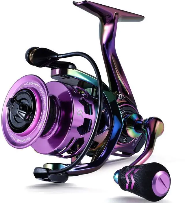 Main image of Fishing Reel, Colorful Ultralight Spinning Reels with Graphite Frame 6.0:1 High Speed, Over 39 lbs Carbon Drag for Saltwater or Freshwater Fishing