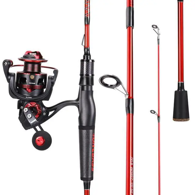 Alt view image 2 of 7 - Fishing Rod and Reel Combo, IM7 Graphite 2 Pc Blank Baitcasting Combo, Spinning Rod with SuperPolymer Handle