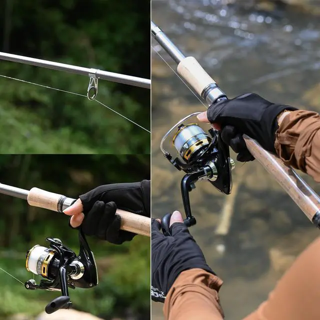 Alt view image 5 of 7 - Carbon Fiber Fishing Pole Combo Set - 2.1m/6.89ft Spinning Reel, 145pcs Accessories Kit for Saltwater & Freshwater Fishing