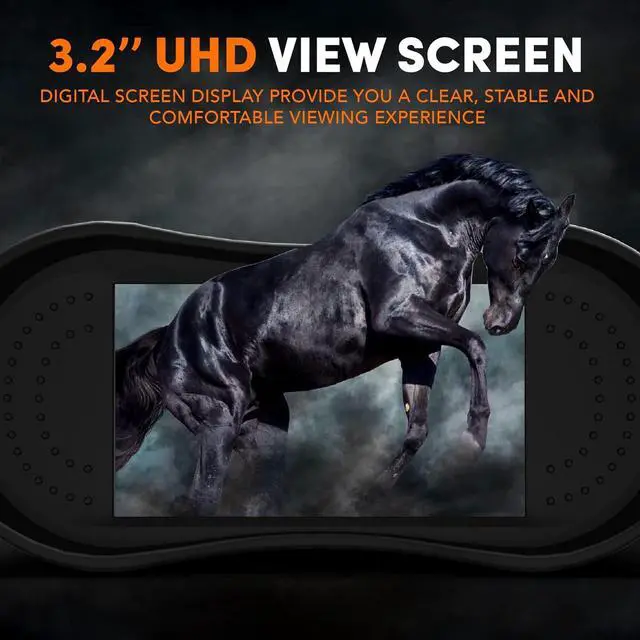 Alt view image 3 of 7 - Night Vision Goggles Binoculars with Remote Monitor on App | Crystal Clear 4K UHD Video & 52MP Full Color Photos on 4" HD Screen |10X Zoom Ideal for Camping Hunting & Wildlife Observation
