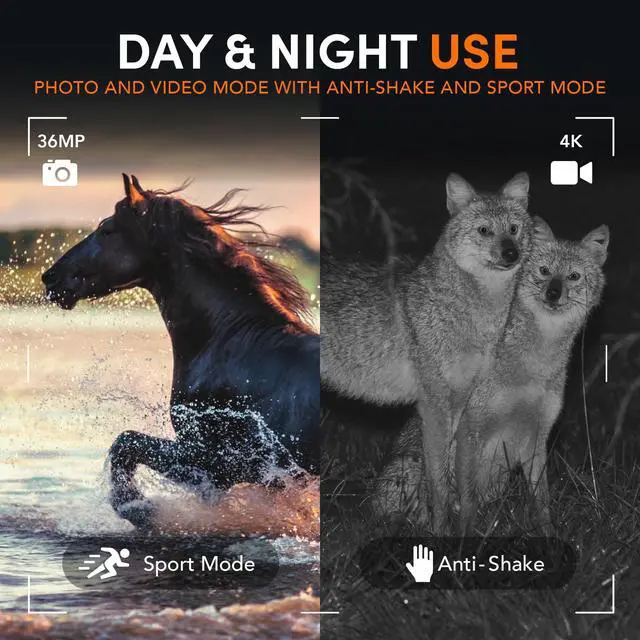 Alt view image 6 of 7 - Night Vision Goggles Binoculars with Remote Monitor on App | Crystal Clear 4K UHD Video & 52MP Full Color Photos on 4" HD Screen |10X Zoom Ideal for Camping Hunting & Wildlife Observation