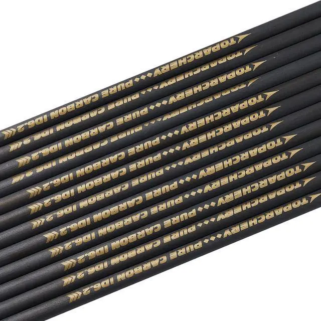 Main image of Arrow Shafts Pure Carbon Shafts 33 Inch Arrow Tube Spine 300 350 400 500 600 for DIY Hunting Arrows Recurve Bow Compound Bow 12Pcs