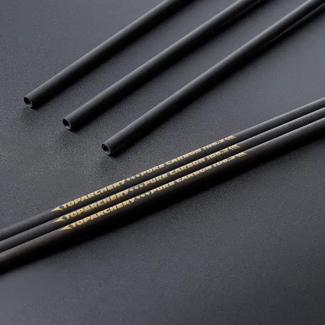 Alt view image 4 of 7 - Arrow Shafts Pure Carbon Shafts 33 Inch Arrow Tube Spine 300 350 400 500 600 for DIY Hunting Arrows Recurve Bow Compound Bow 12Pcs