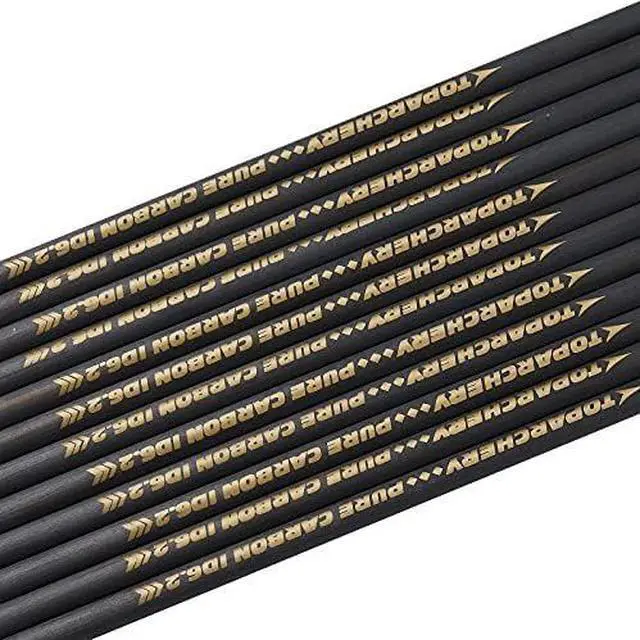 Main image of Arrow Shafts Pure Carbon Shafts 33 Inch Arrow Tube Spine 300 350 400 500 600 for DIY Hunting Arrows Recurve Bow Compound Bow 12Pcs