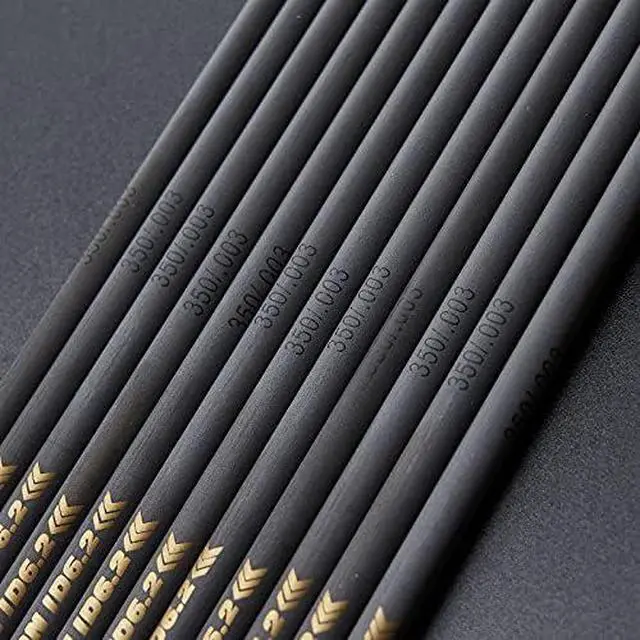 Alt view image 4 of 7 - Arrow Shafts Pure Carbon Shafts 33 Inch Arrow Tube Spine 300 350 400 500 600 for DIY Hunting Arrows Recurve Bow Compound Bow 12Pcs