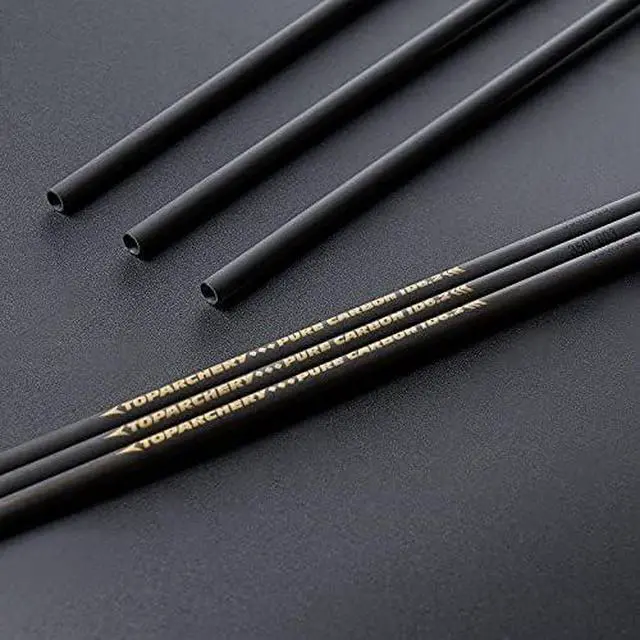 Alt view image 5 of 7 - Arrow Shafts Pure Carbon Shafts 33 Inch Arrow Tube Spine 300 350 400 500 600 for DIY Hunting Arrows Recurve Bow Compound Bow 12Pcs