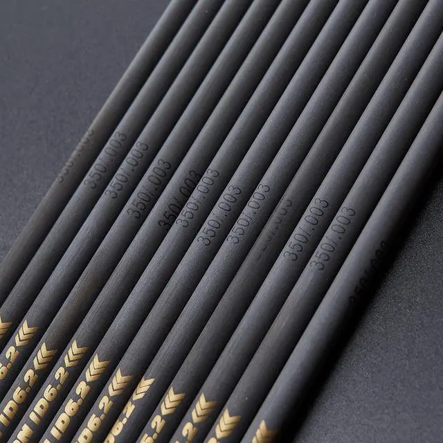 Alt view image 5 of 7 - Arrow Shafts Pure Carbon Shafts 33 Inch Arrow Tube Spine 300 350 400 500 600 for DIY Hunting Arrows Recurve Bow Compound Bow 12Pcs