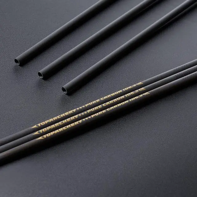 Alt view image 4 of 7 - Arrow Shafts Pure Carbon Shafts 33 Inch Arrow Tube Spine 300 350 400 500 600 for DIY Hunting Arrows Recurve Bow Compound Bow 12Pcs
