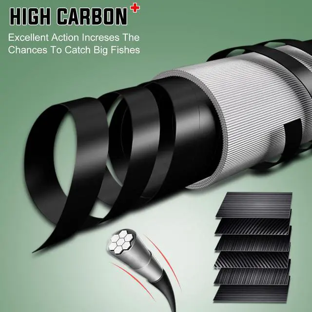 Alt view image 5 of 7 - Surf Fishing Rod Combo IM8 Carbon 3 Piece Travel Spinning Rod with 4000 Size Spinning Reel (9'/10'/11'/12')