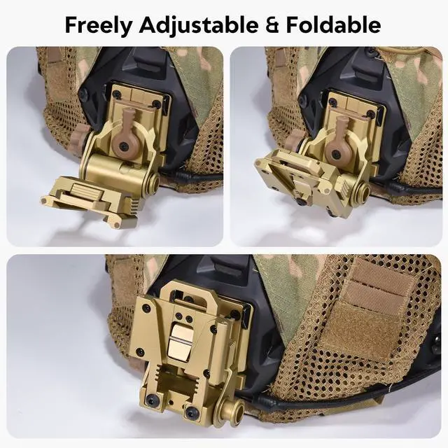 Alt view image 3 of 7 - NVG Mount for PVS14/15/18 G24 Night Vision Goggles Adjustable L4 G24 Metal NVG Helmet Mount PVS 31 CNC Dovetail NVG Mount