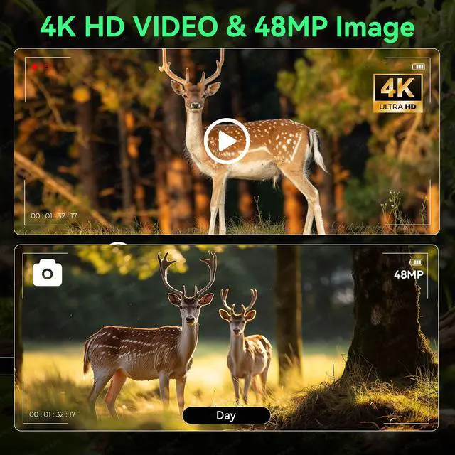 Alt view image 2 of 7 - Night Vision Goggles for Adults Hunting, 4K Infrared Night Vision Binoculars,Digital Night Vision Device with 5200mAh Battery 12X Zoom and 32GB TF Card, Hunting Gear Camping Gifts for Men