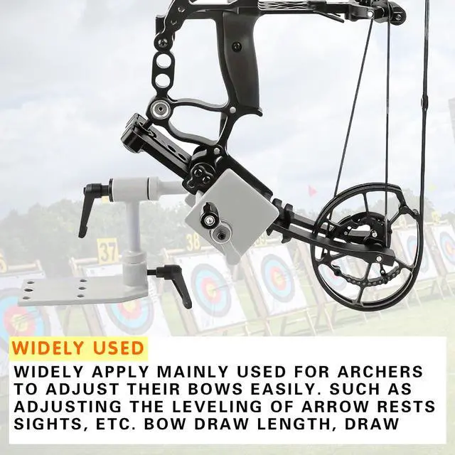 Alt view image 3 of 6 - Bow Vise for Compound Bows - Bow Vice 360° Universal Adjustment Cross Bow Making Tool Compound Bow Press Recurve Bow Level Kit Archery Building Accessories for Arrow Rest