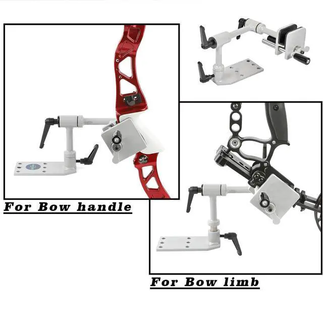 Alt view image 4 of 6 - Bow Vise for Compound Bows - Bow Vice 360° Universal Adjustment Cross Bow Making Tool Compound Bow Press Recurve Bow Level Kit Archery Building Accessories for Arrow Rest