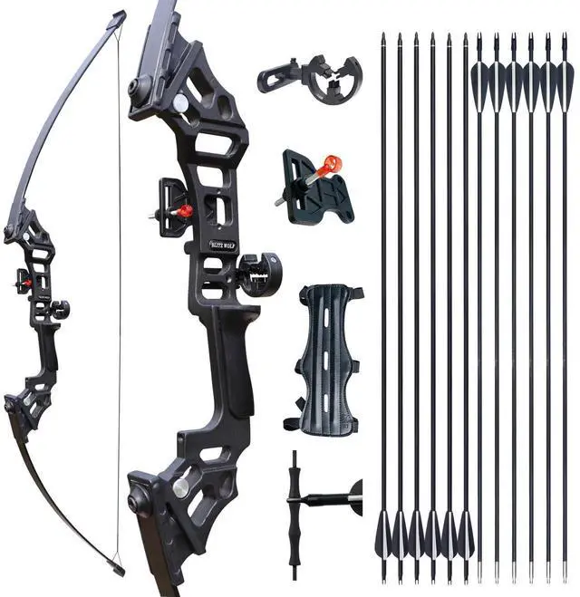 Main image of Archery Bows and Arrows Set for Adults, Recurve Bow Set for Adult Beginner & Youth, Takedown Hunting Bow and Arrow Set Outdoor, 30 40 Lbs Right Hand, Aluminum Alloy Bow Riser