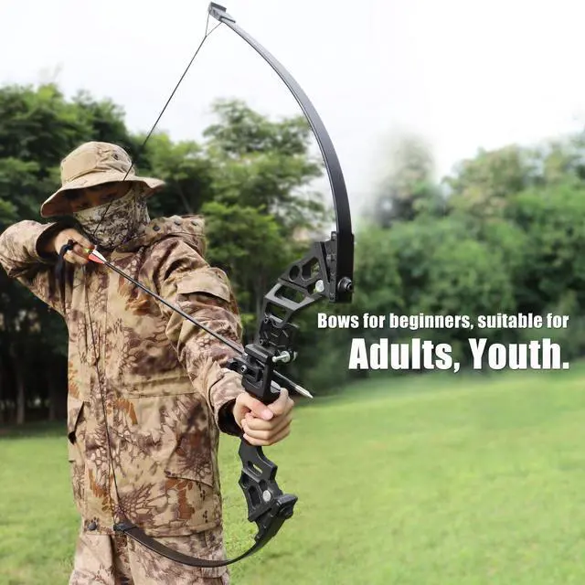 Alt view image 2 of 7 - Archery Bows and Arrows Set for Adults, Recurve Bow Set for Adult Beginner & Youth, Takedown Hunting Bow and Arrow Set Outdoor, 30 40 Lbs Right Hand, Aluminum Alloy Bow Riser