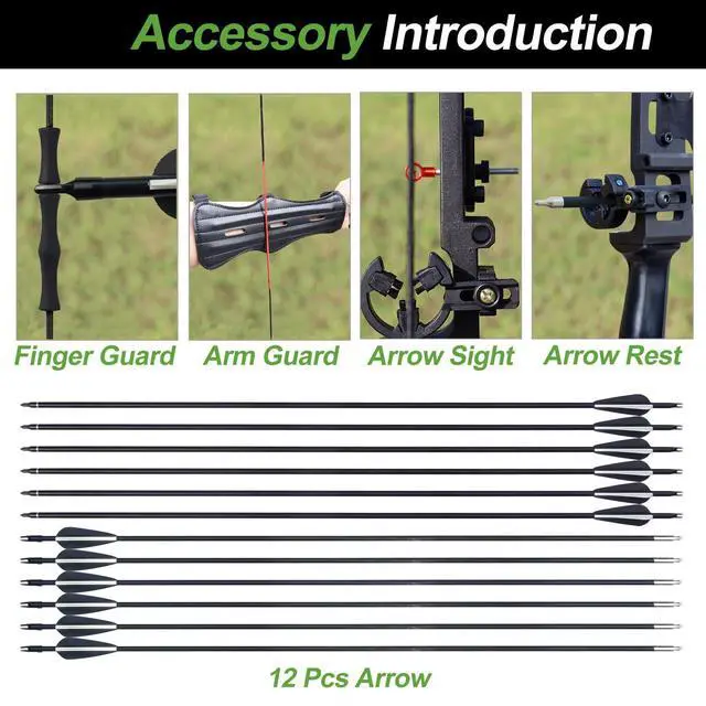 Alt view image 6 of 7 - Archery Bows and Arrows Set for Adults, Recurve Bow Set for Adult Beginner & Youth, Takedown Hunting Bow and Arrow Set Outdoor, 30 40 Lbs Right Hand, Aluminum Alloy Bow Riser