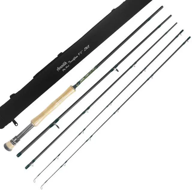 Main image of Troutflow Fly Fishing Rod, 9FT 5wt 8wt, Japan Toray 46T Carbon Fiber Fast Action 4-Piece Fly Rod with Travel Tube, Portable Performance Rod for Trout Bass