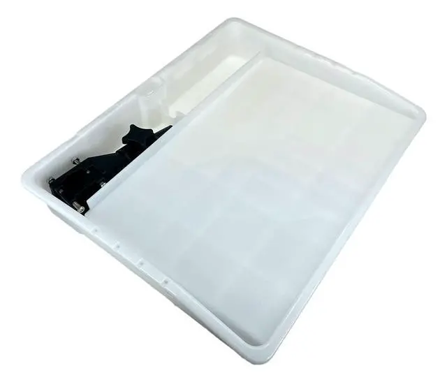 Alt view image 5 of 6 - Bait Cutting Board for Boat - Adjustable Fish Cleaning Filet Table with Compartments, Knife Slots, and Engraved Fish Scale | Easy to Transport & Store (Rail Mount) White