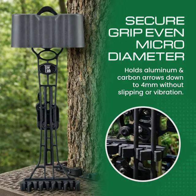 Alt view image 4 of 7 - Compound Bow Quiver - 5 Arrow Archery Quiver for Compound Bow, Universal Arrow Holder for Aluminum or Carbon Arrows - with Broadhead Capture System