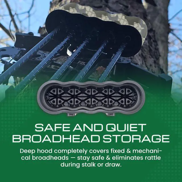 Alt view image 4 of 7 - Compound Bow Quiver - 5 Arrow Archery Quiver for Compound Bow, Universal Arrow Holder for Aluminum or Carbon Arrows - with Broadhead Capture System