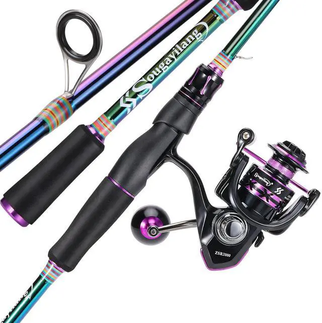 Main image of Fishing Rod and Reel Combo, Medium Fishing Pole with Baitcasting Reel Combo, 2-Piece Fishing Combo