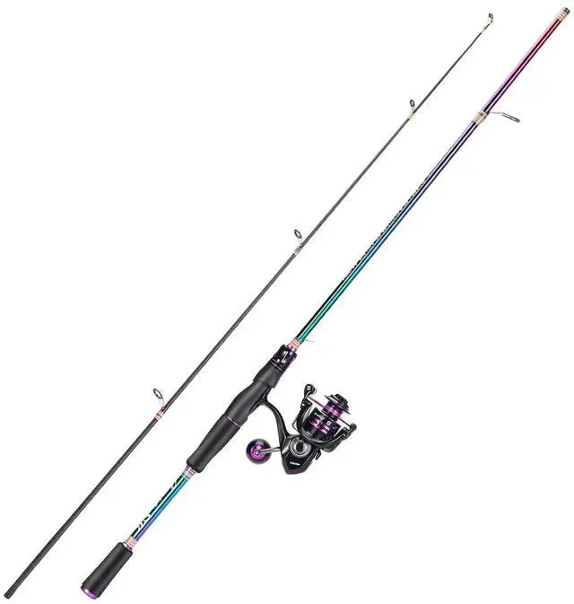Alt view image 2 of 7 - Fishing Rod and Reel Combo, Medium Fishing Pole with Baitcasting Reel Combo, 2-Piece Fishing Combo