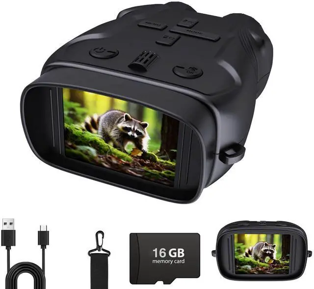 Main image of Night Vision Goggles for Kids with Memory Card, 5X Zoom Kids Night Vision Binoculars - 1080P HD Digital Camera, Great Birthday Gifts for 3-8 Year Olds.Black