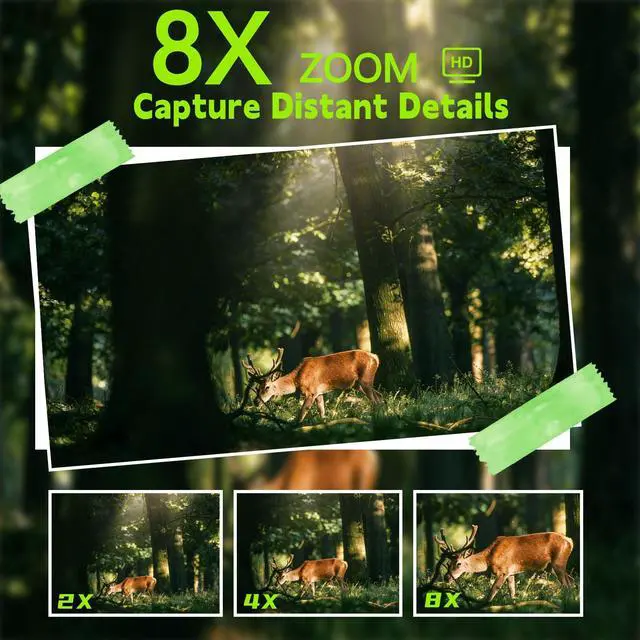 Alt view image 5 of 7 - Night Vision Goggles for Kids with Memory Card, 5X Zoom Kids Night Vision Binoculars - 1080P HD Digital Camera, Great Birthday Gifts for 3-8 Year Olds.Black