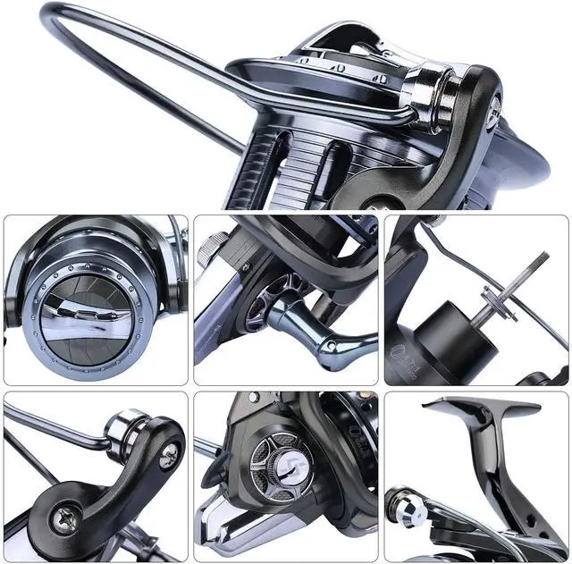Alt view image 2 of 6 - Spinning Reels 10000 Series Surf Fishing Reels,10+1 Stainless BB Ultra Smooth Powerful with CNC Aluminum Spool Fishing Reels for Saltwater Freshwater