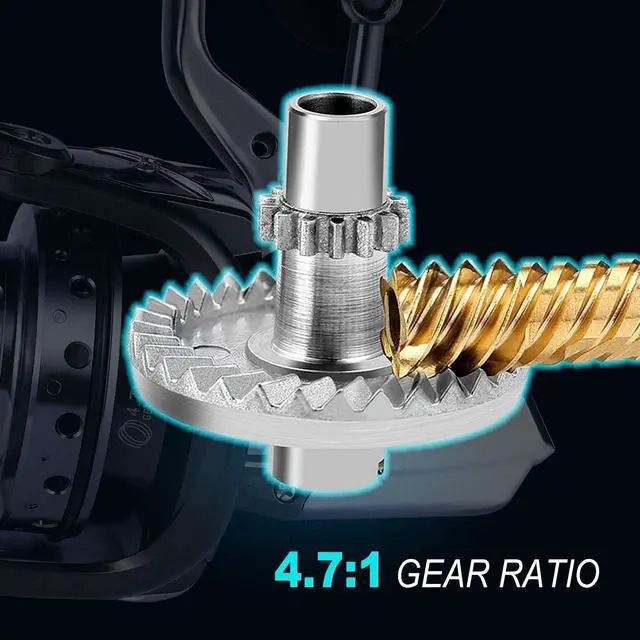 Alt view image 5 of 6 - Spinning Reels 10000 Series Surf Fishing Reels,10+1 Stainless BB Ultra Smooth Powerful with CNC Aluminum Spool Fishing Reels for Saltwater Freshwater
