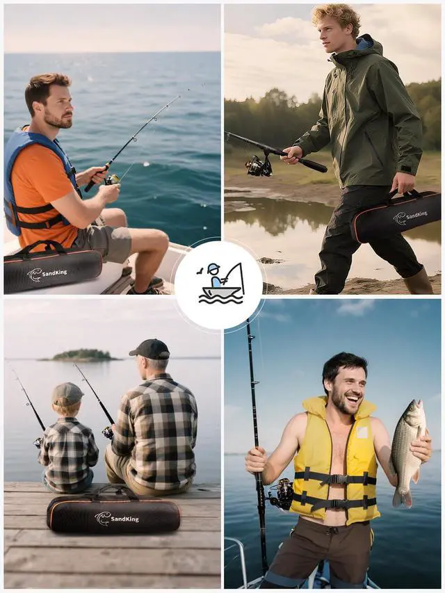 Alt view image 5 of 6 - Fishing Pole Kit, Carbon Fiber Telescopic Fishing Rod and Reel Combo with Spinning Reel, Line, Bionic Bait, Hooks and Carrier Bag for Adult Teens Beginners
