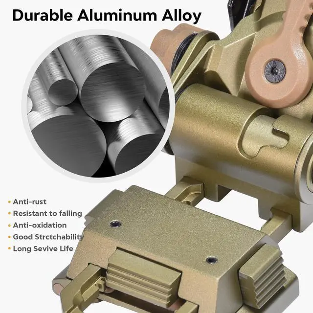 Alt view image 3 of 7 - NVG Mount for PVS14/15/18 G24 Night Vision Goggles Adjustable L4 G24 Metal NVG Helmet Mount PVS 31 CNC Dovetail NVG Mount
