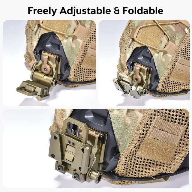 Alt view image 4 of 7 - NVG Mount for PVS14/15/18 G24 Night Vision Goggles Adjustable L4 G24 Metal NVG Helmet Mount PVS 31 CNC Dovetail NVG Mount