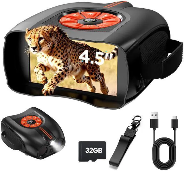 Main image of 4K Night Vision Goggles for Adults: 4.5" IPS Screen Binoculars with 10X Zoom - Gifts for Men Dad Husband Boy Friend - 2624FT Digital Infrared Binocular for Camping Wildlife - Tech Gadgets Telescope