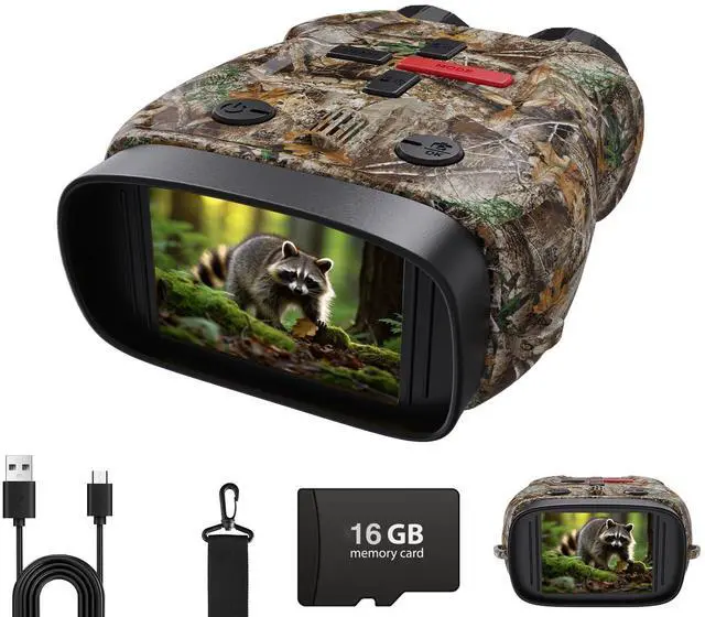 Main image of Night Vision Goggles for Kids with Memory Card, 8X Zoom Kids Night Vision Binoculars - 1080P HD Digital Camera, Great Birthday Gifts for 3-8 Year Olds.Camouflage