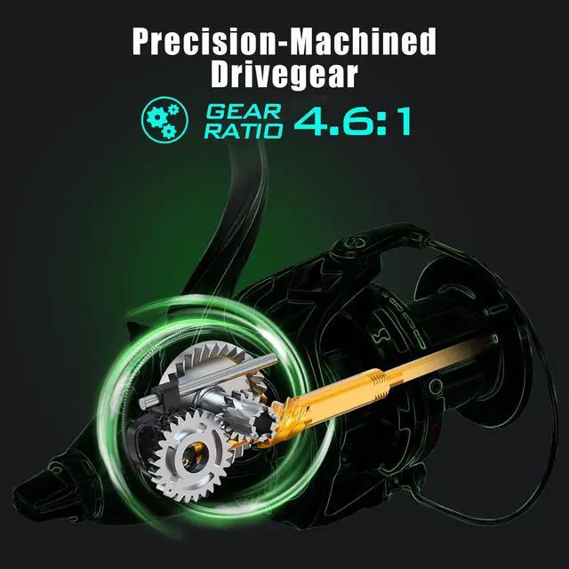 Alt view image 3 of 7 - Saltwater Spinning Reels 10000 Series Carp Fishing Reels, CNC Aluminum Spool Fishing Reels for Saltwater Freshwater