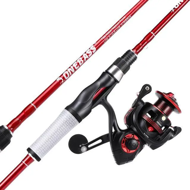 Main image of Spirit Flame Fishing Rod Reel Combo, Spinning Fishing Pole with Graphite 2Pc Blanks, Stainless Steel Guides
