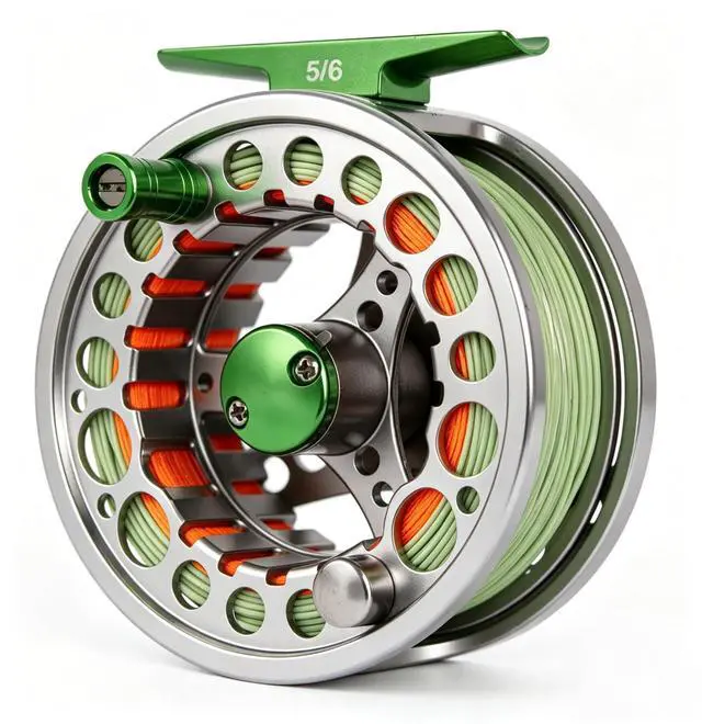 Main image of Fly Fishing Reel with Aluminum Alloy Body 5/6wt Die Cast Pre-Loaded Fly Reel with Line Combo for Trout Bass Carp Pike Panfish