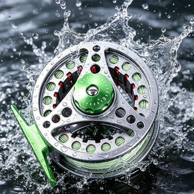 Alt view image 4 of 7 - Fly Fishing Reel with Aluminum Alloy Body 5/6wt Die Cast Pre-Loaded Fly Reel with Line Combo for Trout Bass Carp Pike Panfish